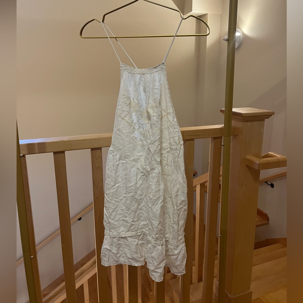 Free People Cream Halter Top